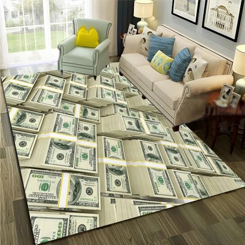 YOUOUSI Dollar-Teppich, großer Wohnzimmer-Teppich, Mitteltisch-Teppich, Kinder-Bodenmatte, Anti-Rutsch-Matte, Geschenk von YOUOUSI