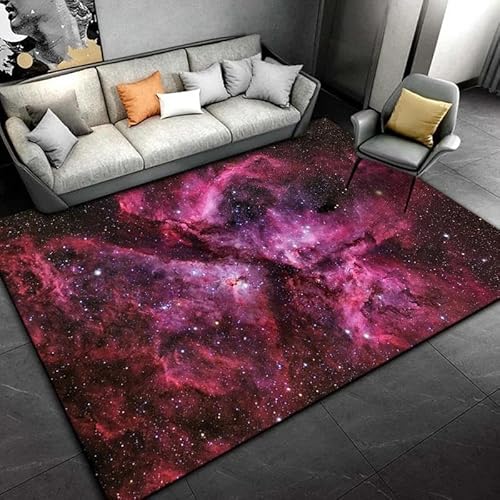 YOUOUSI Galaxy Sternenhimmel Muster Bereich Teppich Kinderzimmer Wohnzimmer Schlafzimmer Home Dekoration Teppich Anti-Rutsch-Matte Spielmatte Geschenk von YOUOUSI