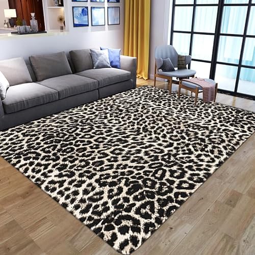 YOUOUSI Tier-Leoparden-Druck-Kunst-Eingangsteppich, Fußmatte, Wohnzimmer-Teppich, rutschfest, für Flur, Schlafzimmer, Badezimmer, Bodenmatte, Küche, Bodenmatte von YOUOUSI