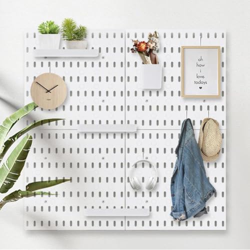 YOUROU Stecktafel-Set, 3/4/6-teilig, zum Aufhängen an der Wand, modulare Wanddekoration, Stecktafel, kein Bohren, Aufbewahrungsregal, DIY-Stecktafel, Kombinations-Set (4) von YOUROU