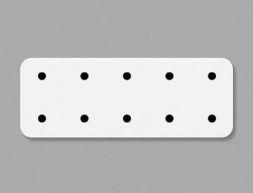 YOUROU Stecktafel aus Holz mit Holzstäbchen, robustes Wand-Organizer, Stecktafel-Kombinationsset, modulares Aufbewahrungsbrett-Set, kreatives Ausstellungsregal (weiß, 15 x 40 cm) von YOUROU