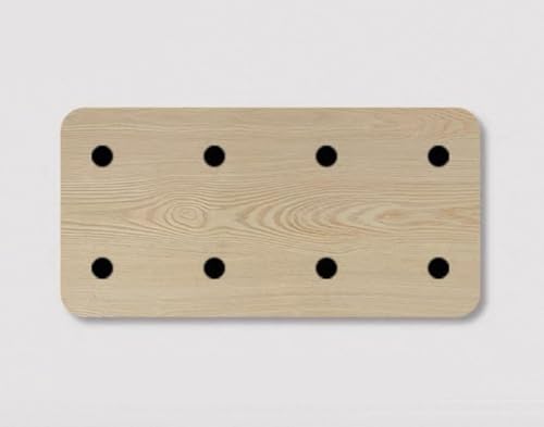 YOUROU Stecktafel aus Holz mit Holzstäbchen, robustes Wand-Organizer-Panel, Stecktafel-Kombinationsset, modulares Aufbewahrungsbrett-Set, kreatives Ausstellungsregal (Beige, 15 x 30 cm) von YOUROU