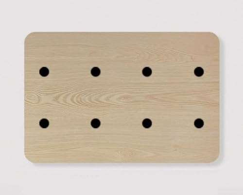 YOUROU Stecktafel aus Holz mit Holzstäbchen, robustes Wand-Organizer-Panel, Stecktafel-Kombinationsset, modulares Aufbewahrungsbrett-Set, kreatives Ausstellungsregal (Beige, 20 x 30 cm) von YOUROU