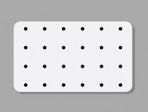 YOUROU Stecktafel aus Holz mit Holzstäbchen, robustes Wand-Organizer-Panel, Stecktafel-Kombinationsset, modulares Aufbewahrungsbrett-Set, kreatives Ausstellungsregal (weiß, 30 x 50 cm) von YOUROU