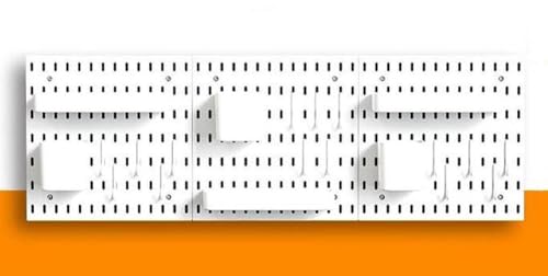 YOUROU Weiße Stecktafel, 1/2/3/4/6er-Pack, Wand-Organizer-Kombinationsset, DIY-Wand-Display-Panel, Stecktafel, Aufbewahrungsregal für Zuhause, Büro, schaffen Sie einen strukturierten Raum (3) von YOUROU