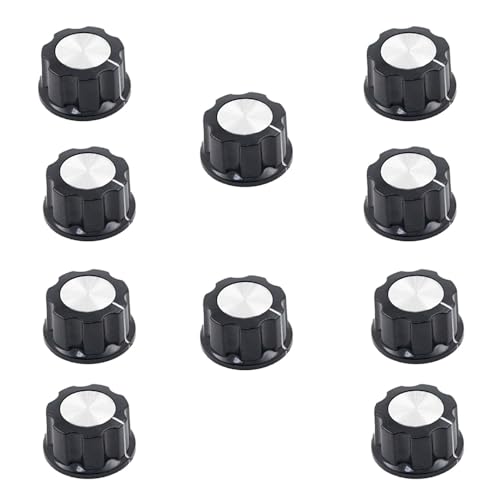10PCS MF-A01 MF-A02 MF-A03 MF-A04 MF-A05 potentiometer WTH118 RV24 knob aluminum alloy rubber knob cap scale (A02 D23MM) von YOURRYONG