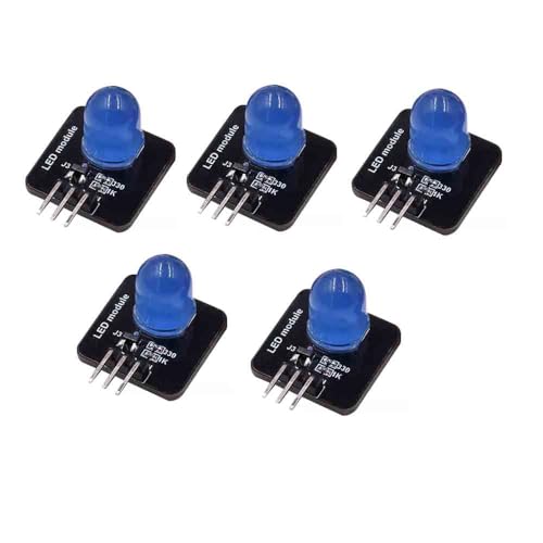 5PCS LED light sensor LED indicator light 10mm LED module red yellow blue green white electronic building blocks (Blue) von YOURRYONG