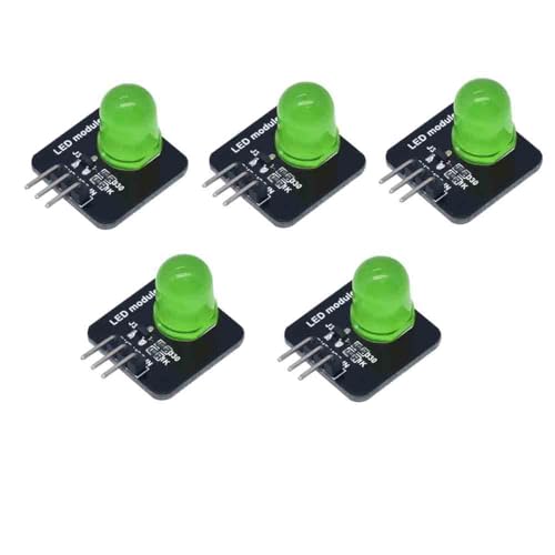 5PCS LED light sensor LED indicator light 10mm LED module red yellow blue green white electronic building blocks (Green) von YOURRYONG