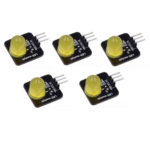 5PCS LED light sensor LED indicator light 10mm LED module red yellow blue green white electronic building blocks (Yellow) von YOURRYONG