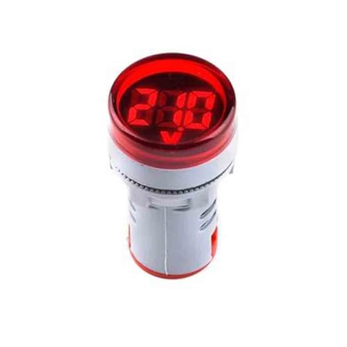AD16-22DSV AD16-22 Mini digital AC voltage and current 22mm LED dual display square circular DC signal indicator light (6-100V red) von YOURRYONG