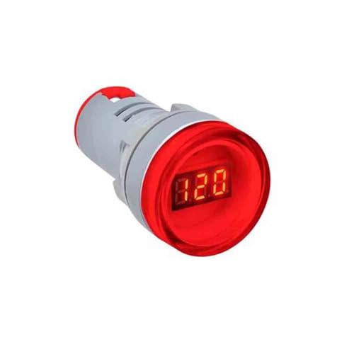 AD16-22DSV AD16-22 Mini digital AC voltage and current 22mm LED dual display square circular DC signal indicator light (60V-500V red) von YOURRYONG