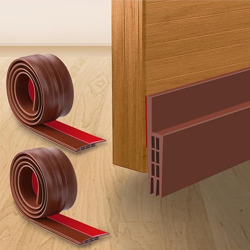 YOUSHARES Schallschutz Tür - 2M Premium Türdichtung Selbstklebend (Schnell & einfach Angebracht) Ideal auch als Schallschutz, Kälteschutz & Haustür Dichtung (2, Braun) von YOUSHARES