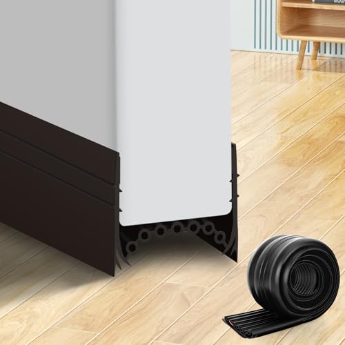 YOUSHARES Zugluftstopper für Türen Türdichtung Schwarz - 100cm Silikon Luftzugstopper Selbstklebend Für 3,5-4,4cm Dicke Türen mit einem Spalt unten von 0,5-1.5cm geeignet, Türbodendichtung Dichtung YOUSHARES Zugluftstopper für Türen Türdichtung Schwarz - 100cm Silikon Luftzugstopper Selbstklebend Für 3,5-4,4cm Dicke Türen mit einem Spalt unten von 0,5-1.5cm geeignet, Türbodendichtung Dichtung von YOUSHARES