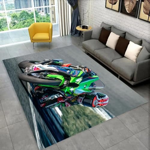 YOUSHIHUI Bunter Motocross-Teppich, weicher Badteppich, Rutschfester Duschraum-Bodenteppich für die Badezimmerdekoration zu Hause von YOUSHIHUI