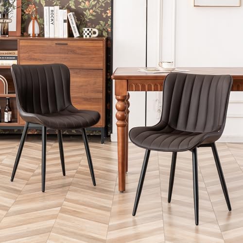 YOUTASTE Esszimmerstühle 2er Set, Esszimmerstühle Kunstleder Leder, küchenstühle mit Rückenlehne, Wohnzimmerstuhl Polsterstuhl bis 136kg belastbar, Stühle für Esszimmer, Küche, Braun YOUTASTE Esszimmerstühle 2er Set, Esszimmerstühle Kunstleder Leder, küchenstühle mit Rückenlehne, Wohnzimmerstuhl Polsterstuhl bis 136kg belastbar, Stühle für Esszimmer, Küche, Braun von YOUTASTE