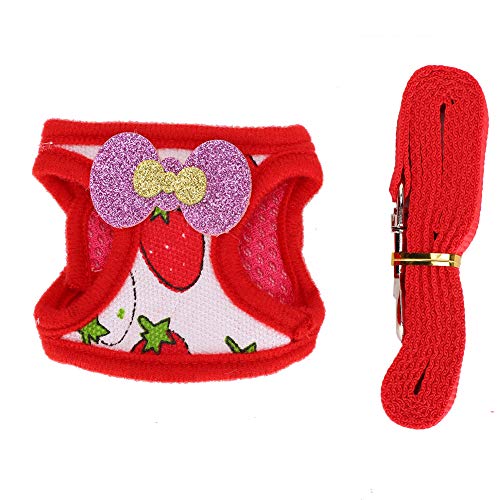 Bunny Geschirr, Bunny Kitten Harness Animal Leash Harness Set Komfortable Brustgurt Traktionsweste für Kaninchen Hamster Meerschweinchen Hamster von YOUTHINK