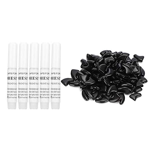 YOUTHINK 100Pcs Soft Pet Cat Kitty Nagelkappen Abdeckung Safe Anti Scratch Dog Claw Protector Covers(Xs-Schwarz) von YOUTHINK