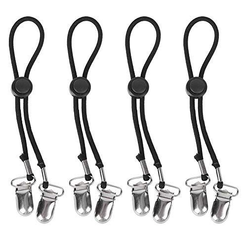 YOUTHINK 4Pcs Bettlakenhalter-Gurte, Verstellbare Bettlaken-Befestigungselemente rutschfeste Gurte Elastische Matratzen-Blatt-Clips-Befestigungselemente(Schwarz) von YOUTHINK