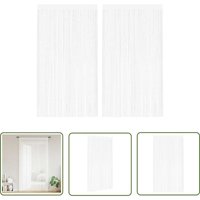 The Living Store Fadenvorhänge 2 Stk. 140 x 250 cm Weiß - Fensterdeko - Vorhänge - Fadenvorhänge - Weiße Vorhänge - Wohnaccessoires The Living Store Fadenvorhänge 2 Stk. 140 x 250 cm Weiß - Fensterdeko - Vorhänge - Fadenvorhänge - Weiße Vorhänge - Wohnaccessoires von YOUTHUP