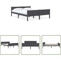 The Living Store Massivholzbett Kiefer Grau 160x200 cm - Holzbettrahmen - Kiefernbett - Doppelbett - Bettkasten - Lattenrost The Living Store Massivholzbett Kiefer Grau 160x200 cm - Holzbettrahmen - Kiefernbett - Doppelbett - Bettkasten - Lattenrost von YOUTHUP