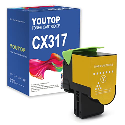 YOUTOP Kompatible Tonerkartusche CX317 71B20Y0 2300 Seiten Gelb für CX317 CX317dn CX417de CX517de von YOUTOP