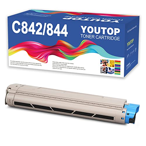 YOUTOP Wiederaufbereitete C824 C844 Tonerkartusche Schwarz 47095704 Ersatz für C824 C824dn C824n C834dnw C834nw C844 C844dnw Drucker von YOUTOP