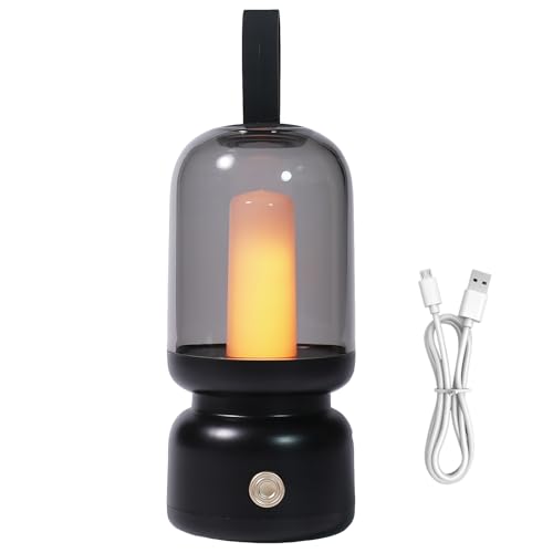 YOUYIKE Retro LED Tischlampe Kabellos Tragbar - 1800K Kerzenflackern Modus, 14H 14 Stunden Akkulaufzeit, IP44 Wasserdicht, USB-C Ladeanschluss für Camping, Garten & Wohnkultur YOUYIKE Retro LED Tischlampe Kabellos Tragbar - 1800K Kerzenflackern Modus, 14H 14 Stunden Akkulaufzeit, IP44 Wasserdicht, USB-C Ladeanschluss für Camping, Garten & Wohnkultur von YOUYIKE