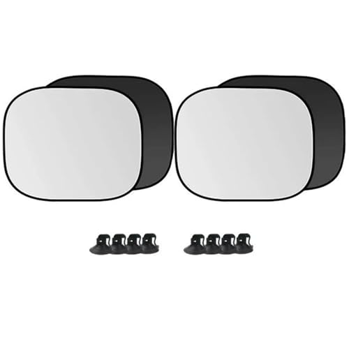 YOUZKA Auto Vorhang Saugnapf Wärmedämmung Sonnenschutz Seitenfenster Privatsphäre Sonnenschutz Wärmedämmung Sonnenschutz Zubehör Innenvisier(4set (12pcs)) von YOUZKA
