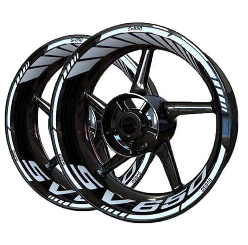 YOUZKA Felgenband Motorrad Rad Aufkleber Nacht Reflektierende Dekorative Felge Reflektierende Aufkleber Für Suzuki SV650 SV 650(Color7) von YOUZKA