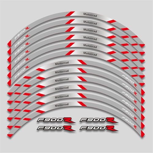 YOUZKA Felgenband Motorrad Reifen wasserdichte Rad Aufkleber Für F900R F900 R F900r Reflektierende Streifen Aufkleber(Color14) von YOUZKA