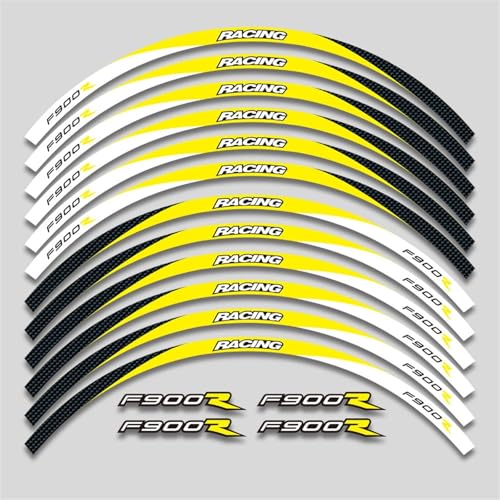 YOUZKA Felgenband Motorrad Reifen wasserdichte Rad Aufkleber Für F900R F900 R F900r Reflektierende Streifen Aufkleber(Color3) von YOUZKA