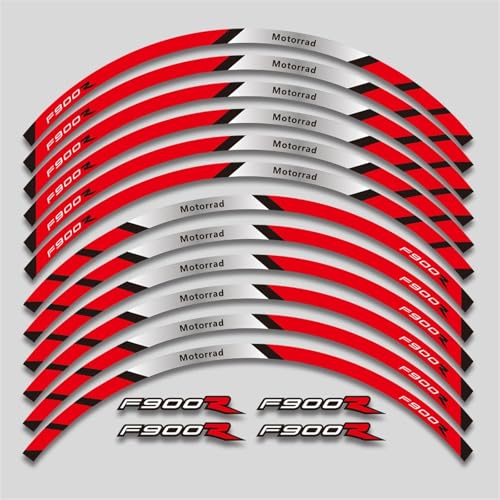 YOUZKA Felgenband Motorrad Reifen wasserdichte Rad Aufkleber Für F900R F900 R F900r Reflektierende Streifen Aufkleber(Color4) von YOUZKA