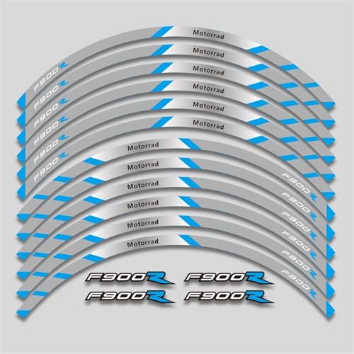 YOUZKA Felgenband Motorrad Reifen wasserdichte Rad Aufkleber Für F900R F900 R F900r Reflektierende Streifen Aufkleber(Color7) von YOUZKA