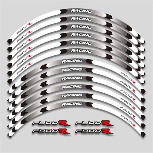 YOUZKA Felgenband Motorrad Reifen wasserdichte Rad Aufkleber Für F900R F900 R F900r Reflektierende Streifen Aufkleber(Color8) von YOUZKA