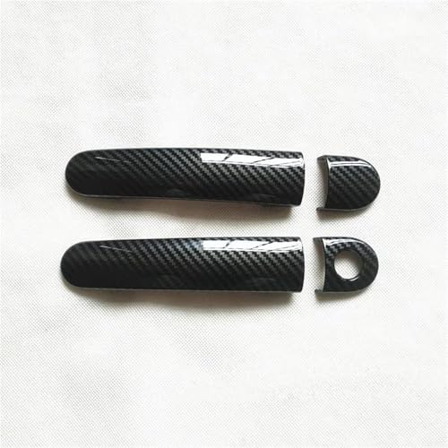 YOUZKA Griffdekorabdeckung Für Seat Für Ibiza 6J Mk4 6L Mk3 2004-2016 Zubehör Autotürgriffabdeckung Verkleidung Kunststoffimitat Kohlefaser(Style 1) von YOUZKA