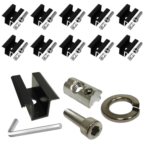YOYEAH 10 Stück Aluminium Mittelklemme, PV Montageschiene Zubehör für Modulhöhe 30-42 mm, Solarmodule Halterung Klemmen zur Montage von 40x40 Solarprofil Aluminiumprofilen YOYEAH 10 Stück Aluminium Mittelklemme, PV Montageschiene Zubehör für Modulhöhe 30-42 mm, Solarmodule Halterung Klemmen zur Montage von 40x40 Solarprofil Aluminiumprofilen von YOYEAH