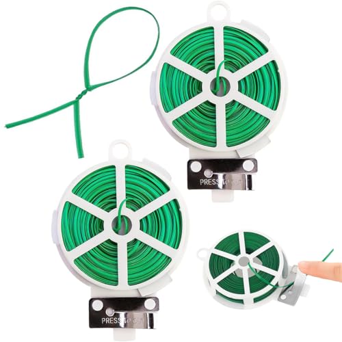 YOYEAH 100M Pflanzendraht, Gartendraht grün, bindedraht ummantelt - Robuster, langlebiger Binddraht zum Organisieren von Pflanzen und Gegenständen, geeignet für Low Stress Training von YOYEAH