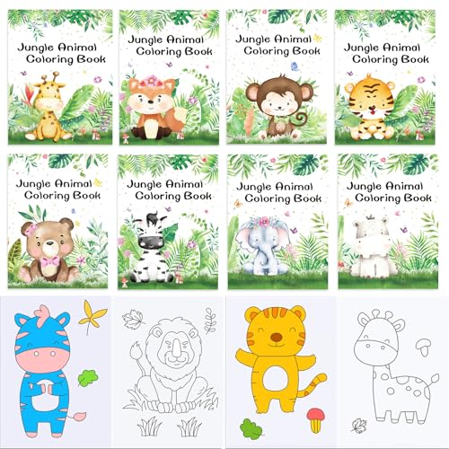 YOYEAH 18 Stück Mini Malbuch Dschungel Safari, mini Geschenke für Kinder, ideal als Mitbringsel, kleine Malbücher für Kinder Mitgebsel YOYEAH 18 Stück Mini Malbuch Dschungel Safari, mini Geschenke für Kinder, ideal als Mitbringsel, kleine Malbücher für Kinder Mitgebsel von YOYEAH