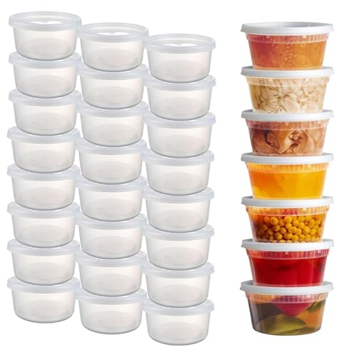 YOYEAH 24 Sets Deli Container, 430ml/12oz, Kunststoffbehälter mit Deckel, Deli Cups & Food Container - BPA-frei, Wiederverwendbar, Dicht, Spülmaschinen, Mikrowelleneeignet und Gefriersicher YOYEAH 24 Sets Deli Container, 430ml/12oz, Kunststoffbehälter mit Deckel, Deli Cups & Food Container - BPA-frei, Wiederverwendbar, Dicht, Spülmaschinen, Mikrowelleneeignet und Gefriersicher von YOYEAH