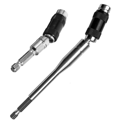 YOYEAH 2er Set Flexibler Bithalter für Rigips Werkzeug mit Magnet, 90mm & 145mm, geeignet für Trockenbau Dübel, Winkelschrauber Aufsatz & mehr von YOYEAH