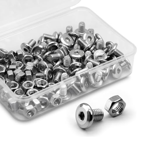 YOYEAH 50 Sätze M5 Schrauben mit Muttern Set, Innensechskantschrauben aus 304 Edelstahl für Möbel-Anschlüsse und DIY-Projekte YOYEAH 50 Sätze M5 Schrauben mit Muttern Set, Innensechskantschrauben aus 304 Edelstahl für Möbel-Anschlüsse und DIY-Projekte von YOYEAH