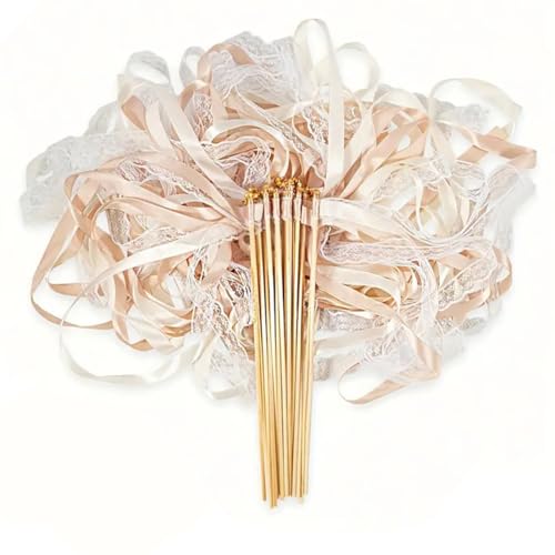 YOYEAH 50 Wedding Wands mit Großglocken und Glanzbändern - Perfekte Partygeschenke für eine Festliche Hochzeit, Geburtstage und Feiern YOYEAH 50 Wedding Wands mit Großglocken und Glanzbändern - Perfekte Partygeschenke für eine Festliche Hochzeit, Geburtstage und Feiern von YOYEAH