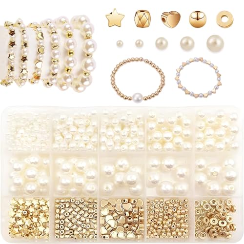 YOYEAH 720 Stück Schmuck Selber Machen Set, Perlenset für Armbänder Selber Machen, Perlen zum Auffädeln, Perlen für Armbänder Erwachsene, Perlen Bastelset, Beads for Bracelets YOYEAH 720 Stück Schmuck Selber Machen Set, Perlenset für Armbänder Selber Machen, Perlen zum Auffädeln, Perlen für Armbänder Erwachsene, Perlen Bastelset, Beads for Bracelets von YOYEAH