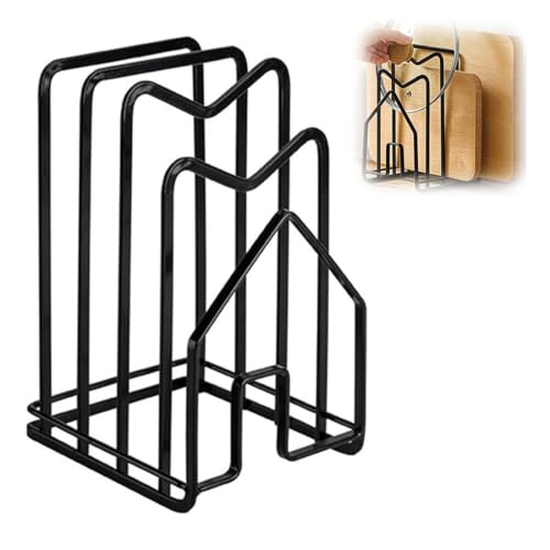 YOYEAH Schneidebrett Ständer & Topfdeckelhalter, Küchenorganizer, Platzsparender Deckel Organizer Küche（Abstand 2-3cm） von YOYEAH