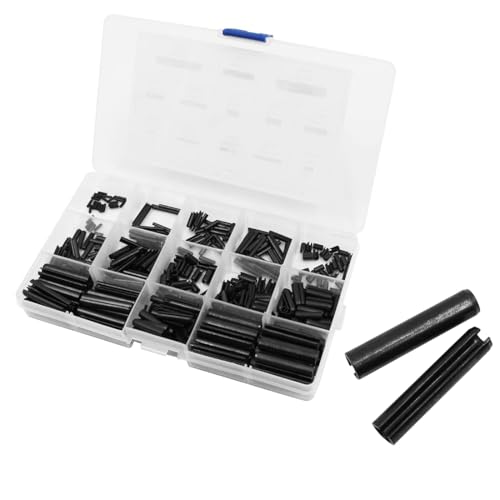 YOYEAH Spannstift Sortiment, 550 STK Hohlsplinte Federstifte Manganstahl Set, Geschlitzte Spannstifte Metallbeschläge in verschiedenen Größen für Maschinen und Reparaturen. YOYEAH Spannstift Sortiment, 550 STK Hohlsplinte Federstifte Manganstahl Set, Geschlitzte Spannstifte Metallbeschläge in verschiedenen Größen für Maschinen und Reparaturen. von YOYEAH