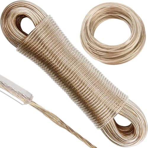 YOYEAH Wäscheleine 50m - Extra Stark mit Stahlkern, Rostfrei, 120kg Tragfähigkeit - Flexible Wäscheseil für Outdoor, Garten, Camping - Stabil & Reißfest Wäscheleinen - Wäscheleine Outdoor YOYEAH Wäscheleine 50m - Extra Stark mit Stahlkern, Rostfrei, 120kg Tragfähigkeit - Flexible Wäscheseil für Outdoor, Garten, Camping - Stabil & Reißfest Wäscheleinen - Wäscheleine Outdoor von YOYEAH