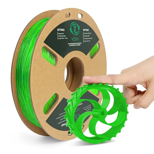 YOYI YOYI TPU Filament 1.75mm,3D Drucker Filament TPU Flexible 1.75mm 0.5kg Toleranz beim Durchmesser liegt bei +/- 0,02mm (TPU Grün 0.5KG) von YOYI YOYI