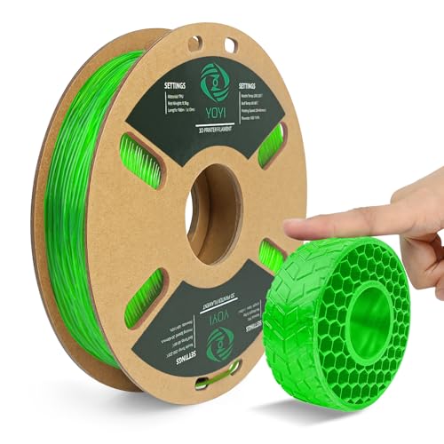 YOYI YOYI TPU Filament 1.75mm,3D Drucker Filament TPU Flexible 1.75mm 0.5kg Toleranz beim Durchmesser liegt bei +/- 0,02mm (TPU Grün 0.5KG) von YOYI YOYI