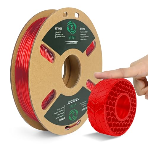 YOYI YOYI TPU Filament 1.75mm,3D Drucker Filament TPU Flexible 1.75mm 0.5kg Toleranz beim Durchmesser liegt bei +/- 0,02mm (TPU Rosa 0.5KG) von YOYI YOYI