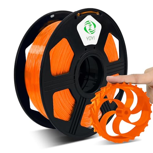 YOYI YOYI 3D Filament TPU 1,75 mm 0,8 kg 3D Drucker Filament, TPU Flexible Filament, Toleranz beim Durchmesser liegt bei ​+/- 0,02mm (Transparent Orange) von YOYI YOYI